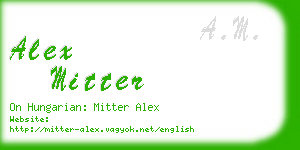alex mitter business card